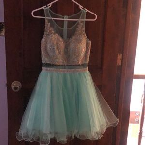 Mint green short dress
